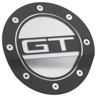 Drake Porte d'Essence Noir et Argent avec logo GT 2015-2023 Mustang